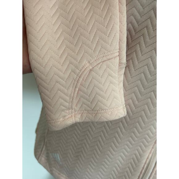 Adidas Pink ZigZag Textured Full Zip Jacket, Size Small - Picture 4 of 11